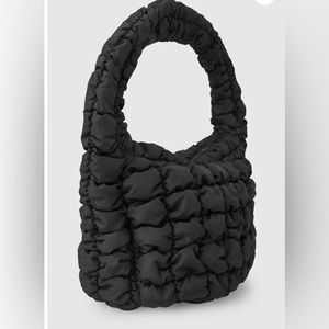 Black cos quilted mini bag